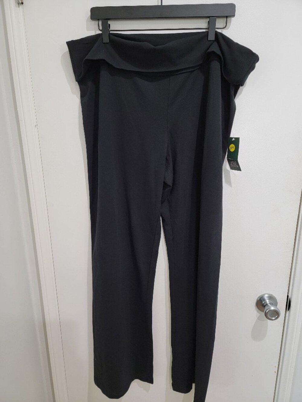 Women's Soft Cotton Fold Over Straight Leg Athletic Pants - Wild Fable™ Black XX